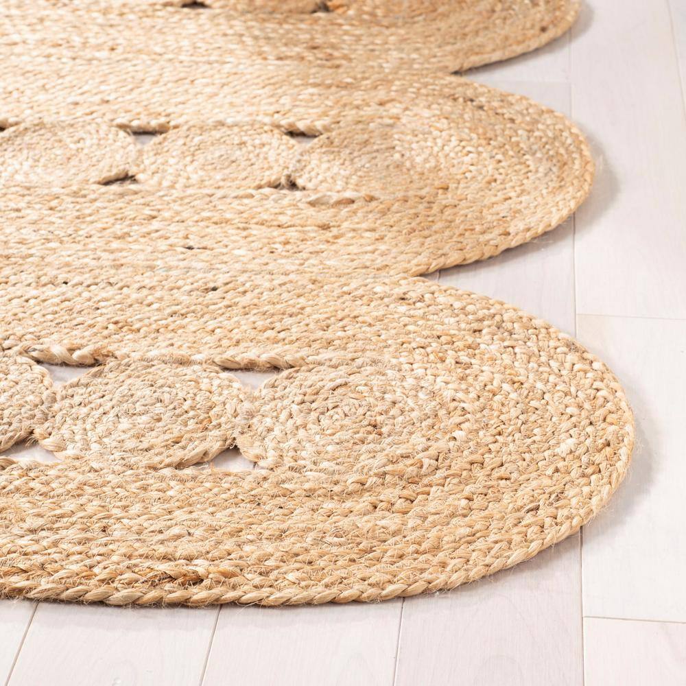 Natural Jute Hand-Knotted 4' x 6' Non-Slip Area Rug