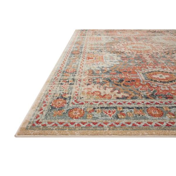 Jocelyn Mist/Multi 9 ft. 6 in. x 12 ft. 6 in. Transitional 100% Polypropylene Pile Area Rug