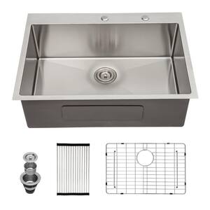 ZUHNE Drop-In Kitchen Sink Stainless Steel (33 by 22 Single Bowl) Grad –  Zuhne