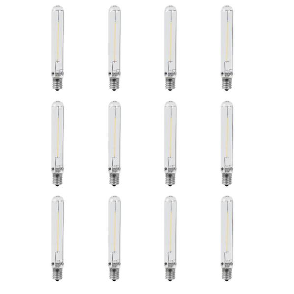 Feit Electric 2-Watt Equivalent Warm White (3000K) T6.5 Intermediate LED Appliance Clear Light Bulb (12-Pack)