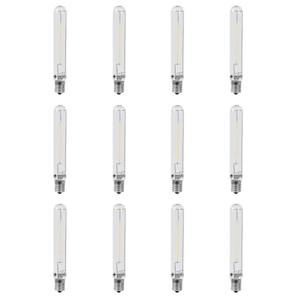 Feit Electric 2-Watt Equivalent Warm White (3000K) T6.5 Intermediate LED Appliance Clear Light Bulb (12-Pack)