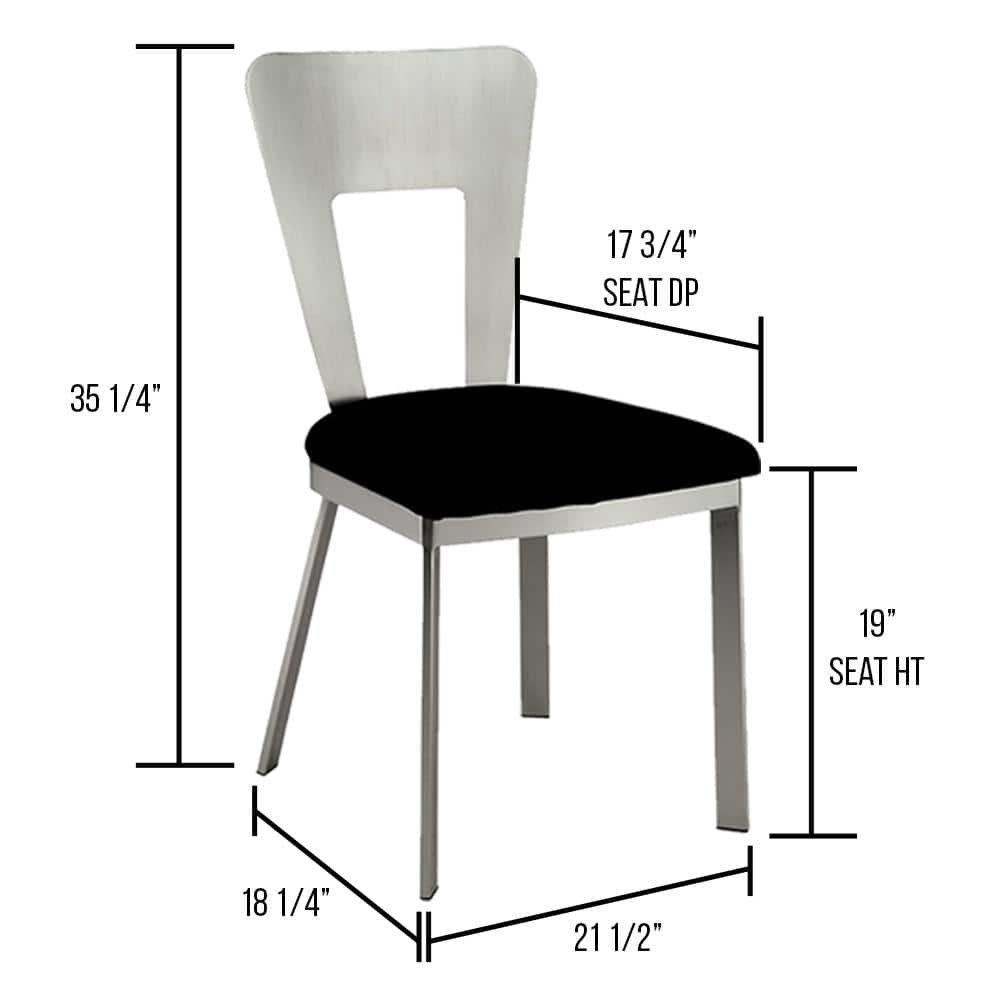 Nova Contemporary Microfiber Upholstered Side Chair in Silver/Black