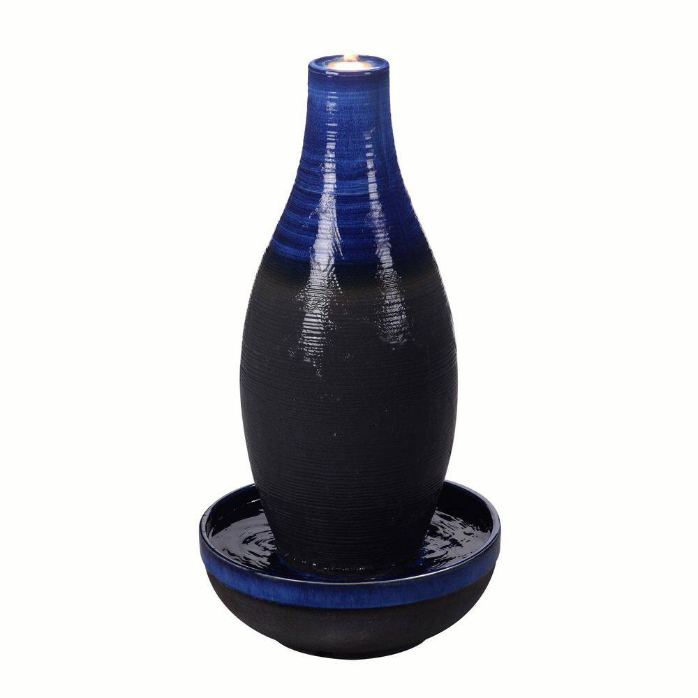 Blue Ceramic Fountain with LED Lights - Tranquil Illumination price history on PriceWatchPro