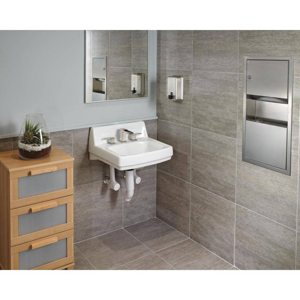 Chrome Modern Widespread Bathroom Faucet with Metal Handles