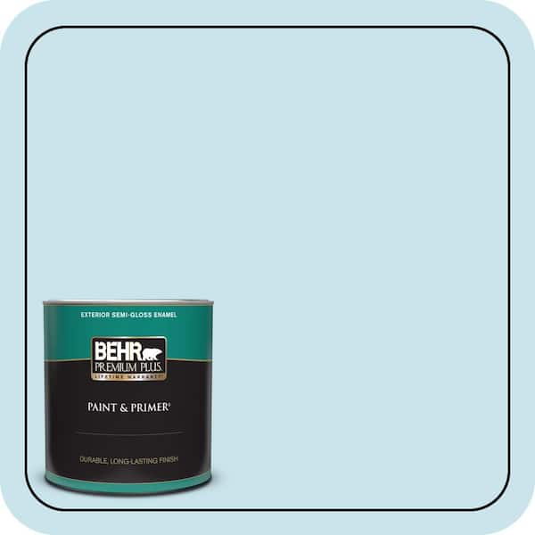 BEHR PREMIUM PLUS 1 qt. #M480-2A Winterscape Semi-Gloss Enamel Exterior Paint & Primer