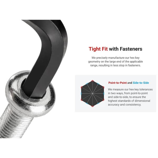 TEKTON 5/16 in. Ball End Hex L-Key KLX72313 - The Home Depot