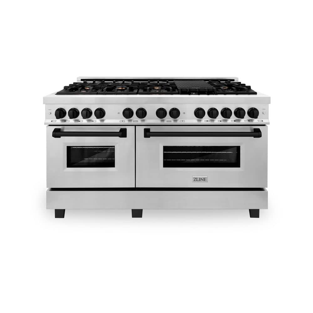 Autograph Edition 60 in. 9 Burner Double Oven Dual Fuel Range in Stainless Steel and Matte Black price history on PriceWatchPro