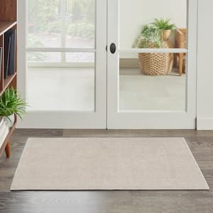 Natural Texture Ivory doormat 2 ft. x 4 ft. All-over design Contemporary Area Rug