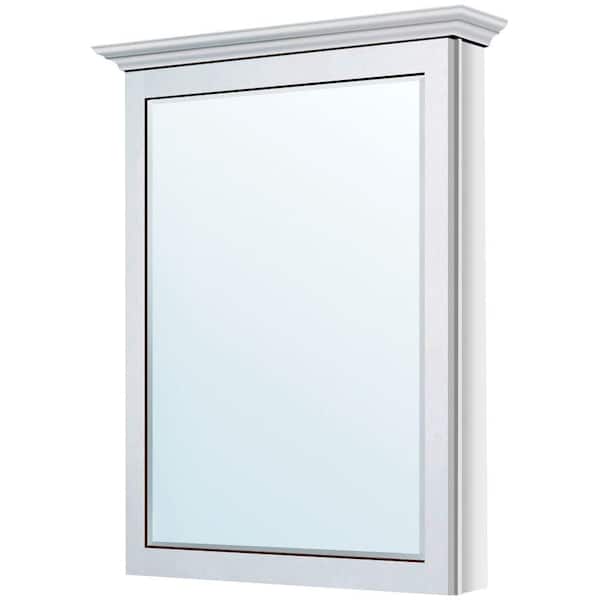 MasterBath 22-3/4 in. x 30-1/3 in. Surface-Mount Medicine Cabinet in Satin White