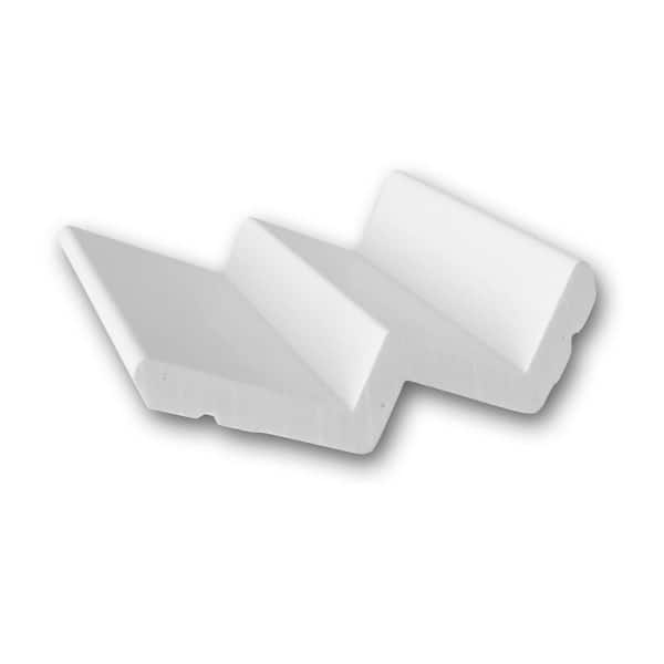 ORAC DECOR 3-7/8 in. D x 2-3/8 in. W x 4 in. L Primed White Plain Polyurethane Crown Moulding Sample