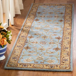 Heritage Blue/Gold 2 ft. x 6 ft. Border Runner Rug