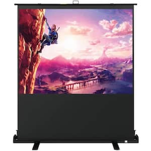 80 in. Projector Screen, Portable Pull Up Projector Screen and Stand with Handle