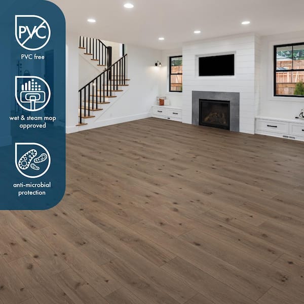 Wilbur Cross Oak 7.6 in. W x 50.6 in. L Waterproof Hybrid Resilient Flooring (21.2 sqft/case)