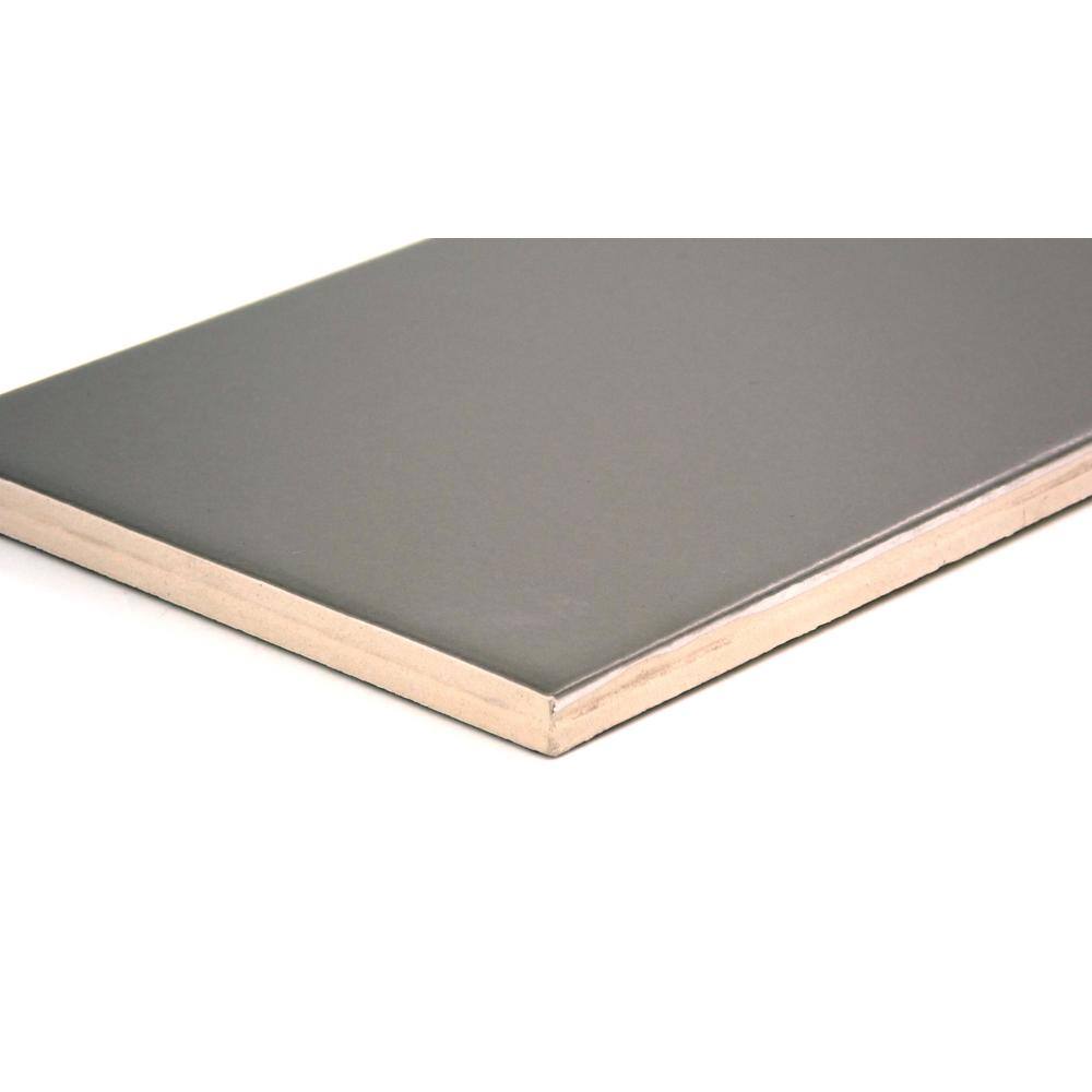 Taupe 4" x 16" Glossy Ceramic Subway Wall Tile