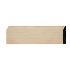 WM623 0.56 in. D x 3.25 in. W x 6 in. L Wood (Alder) Baseboard Moulding Sample