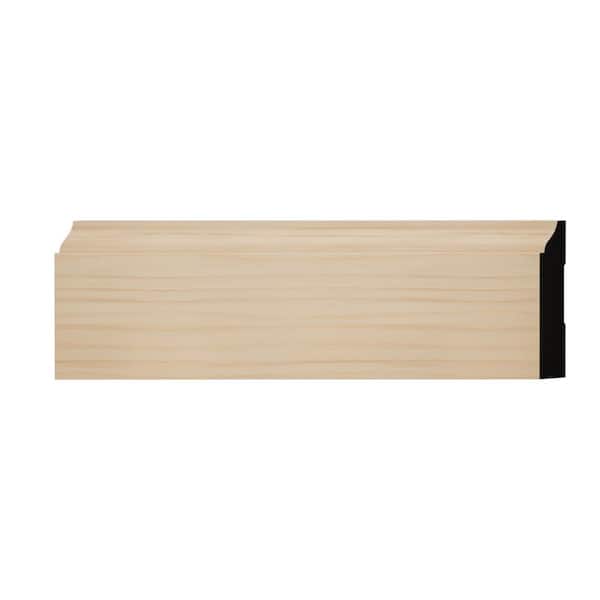 Ekena Millwork WM623 0.56 in. D x 3.25 in. W x 6 in. L Wood (Alder) Baseboard Moulding Sample