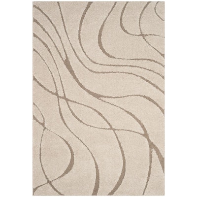 beige shag rug