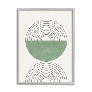 "Abstract Geometric Circular Study Curved Art Deco" by Daphne Polselli Framed Abstract Wall Art Print 11 in. x 14 in.