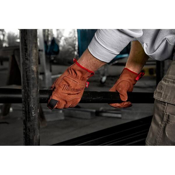 Milwaukee Men's Goatskin Leather Work Gloves 48-73-0012 for sale online 