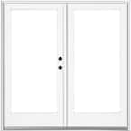 72 in. x 80 in. Fiberglass Smooth White Left-Hand Inswing Hinged Patio Door