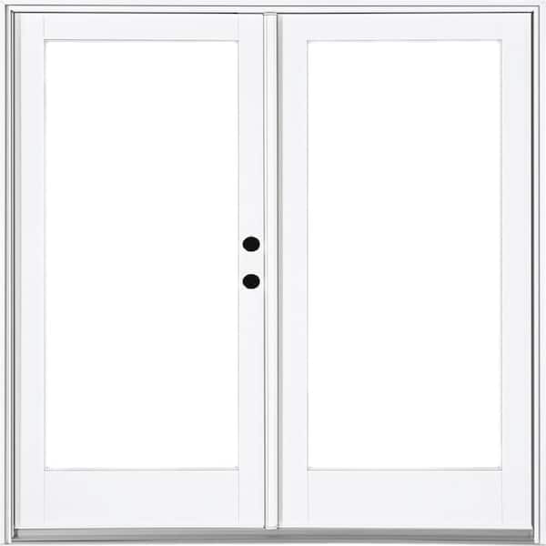 MP Doors 72 in. x 80 in. Fiberglass Smooth White Left-Hand Inswing Hinged Patio Door