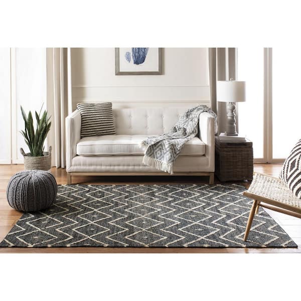 Beverly Rug 3 x 3 Gray Carmel Bordered Non Slip Doormat Indoor Area Rug