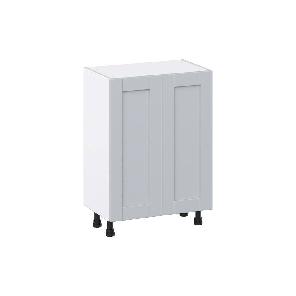 Milton 24 in. W x 14 in. D x 34.5 in. H Assembled Shaker Full Height Doors Base Kitchen Cabinet in Light Gray price history on PriceWatchPro