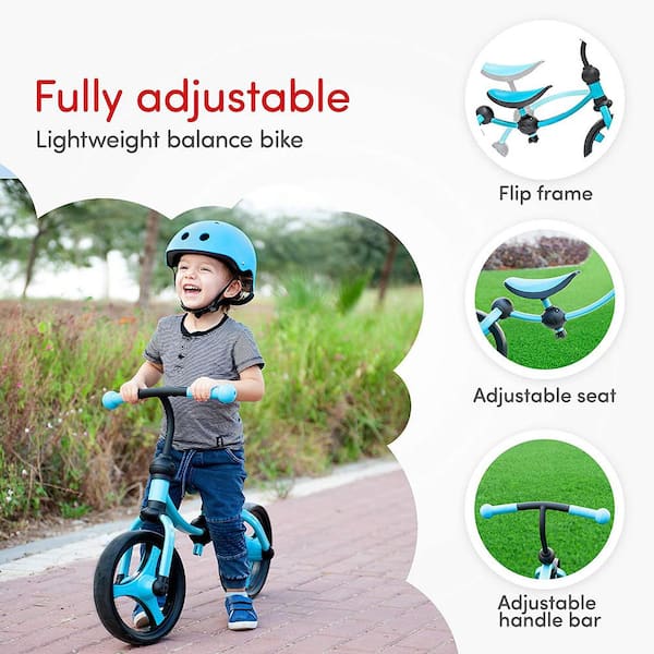 Blue Lightweight Adjustable Kids Running Bike 2-In-1 Balance Bike