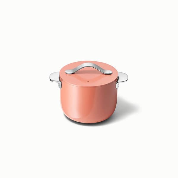 CARAWAY HOME Cookware+ Petite 2 qt. Terracotta Ceramic Nonstick Soup Pot with Lid