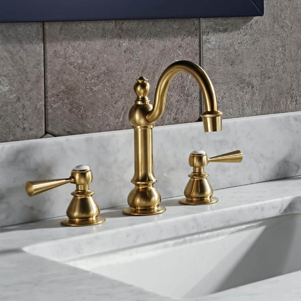 Satin Brass High Arc Torch Lever Handle Lavatory Faucet