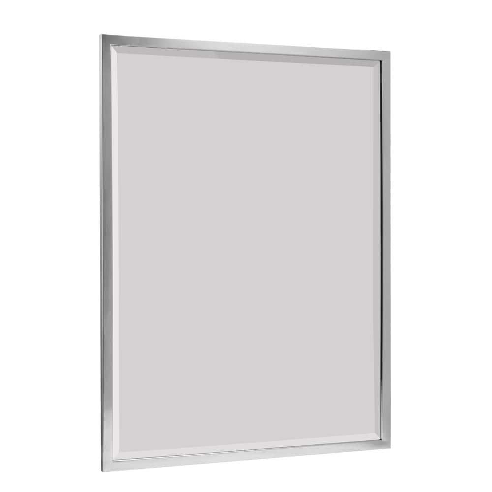 Modern Kids 24"x30" Stainless Steel Chrome-Finished Bathroom Vanity Mirror
