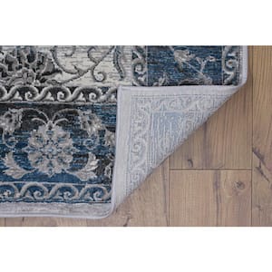Crop Isfahan Gray and Charcoal 9 ft. x 12 ft. Area Rug