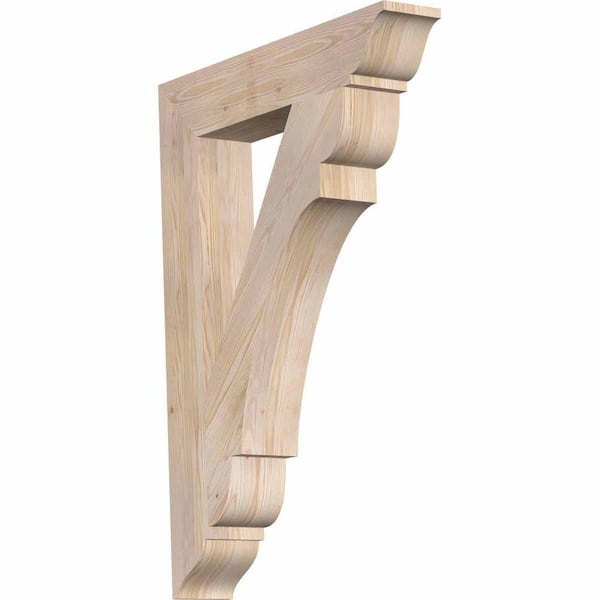 Ekena Millwork 5.5 in. x 44 in. x 32 in. Douglas Fir Olympic Traditional Smooth Bracket