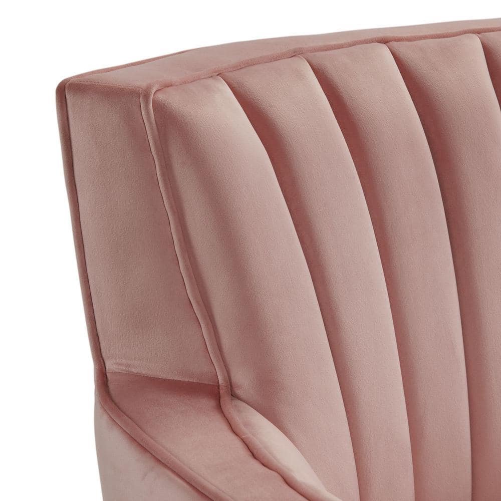 Blush Velvet Contemporary 30" Swivel Accent Chair