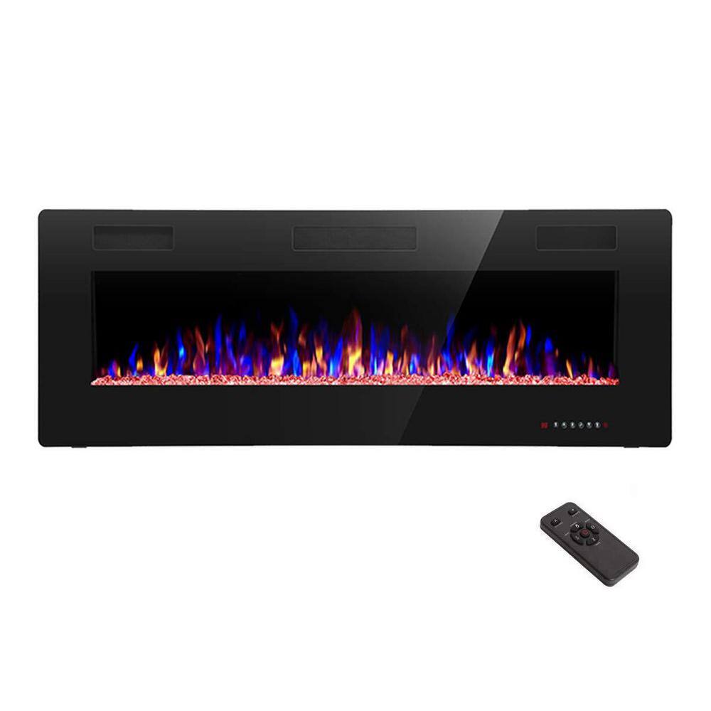 50 in. Wall Mounted Electric Fireplace in Black, Low Noise, Remote Control, Timer, Touch Screen price history on PriceWatchPro