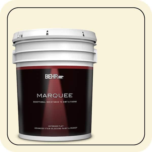 BEHR MARQUEE 5 gal. #380C-1 Sun Glint Flat Exterior Paint & Primer