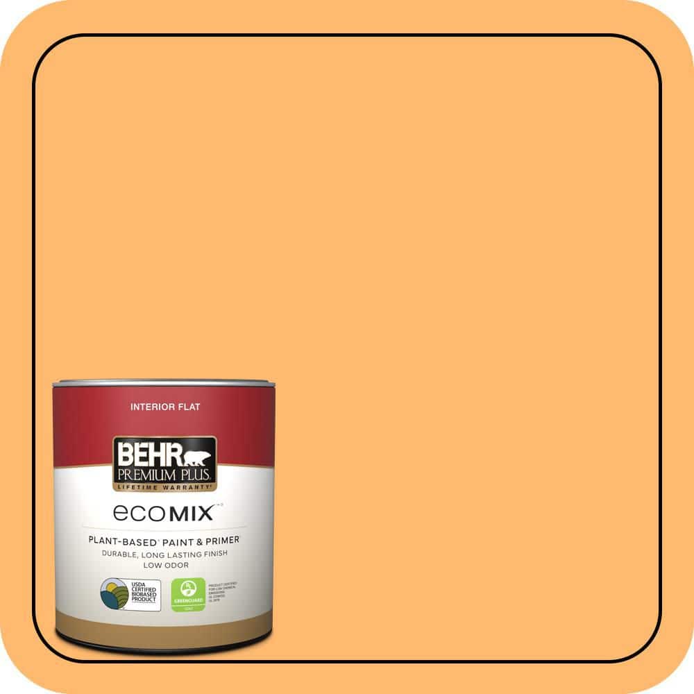 1 qt. #P240-5 Cheese Puff Flat EcoMix Plant-Based Interior Paint & Primer price history on PriceWatchPro