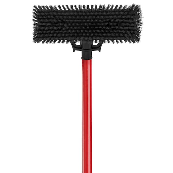 Libman 532 Scrub Brush, 10 x 6-1/2 x 60 Steel Handle, Red & Black - Win  Depot