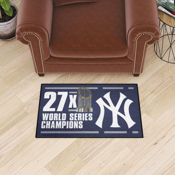 New York Yankees Navy Man Cave Accent Rug 19in. x 30in.