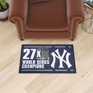 New York Yankees Blue Dynasty 19 in. x 30 in. Starter Mat Accent Rug