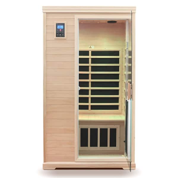 2-Person Indoor Hemlock Infrared Sauna with 9 Far-Infrared Carbon Crystal Heaters