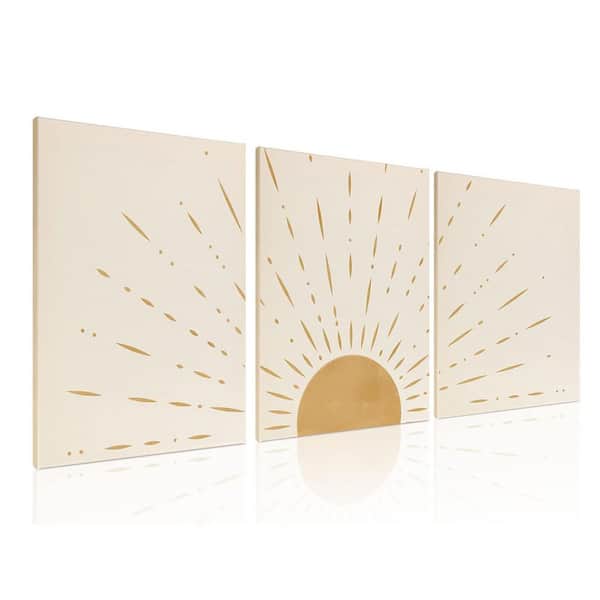 Unbranded 12 in. x 16 in. Framed Boho Minimalist Canvas Wall Art for Modern Neutral Home Decor Living to Office