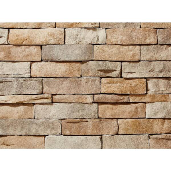 ClipStone Ledgestone Tan Flats 26-3/4 in. x 16 in. 8 sq. ft. Manufactured Stone (25-Piece per Carton)