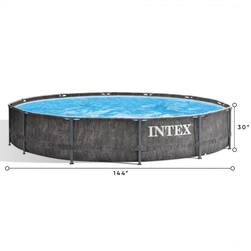 Greywood Round 12-Foot Above Ground Pool with Filter Pump