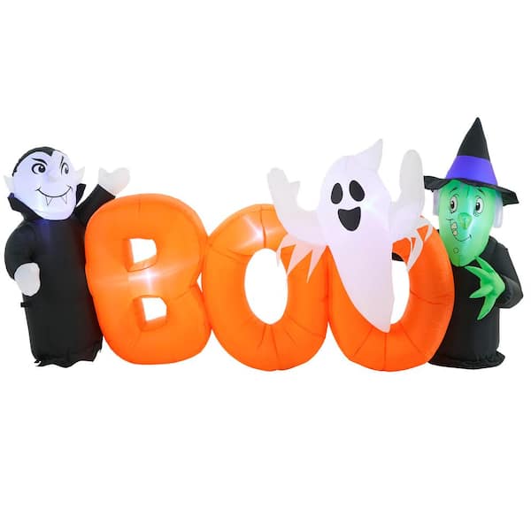 Home Accents Holiday 6.5 ft. Boo with Characters Scene Airblown Halloween Inflatable