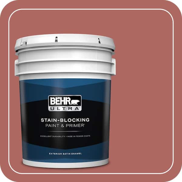 BEHR ULTRA 5 gal. #PPU2-13 Colonial Brick Satin Enamel Exterior Paint & Primer