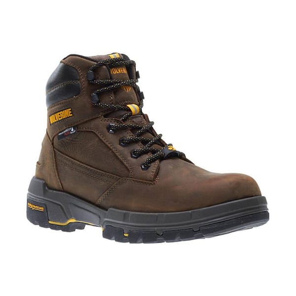 Wolverine Men's Legend Waterproof 6 in. Work Boots - Composite Toe - Brown  Size 10.5(W) W10656 10.5EW - The Home Depot