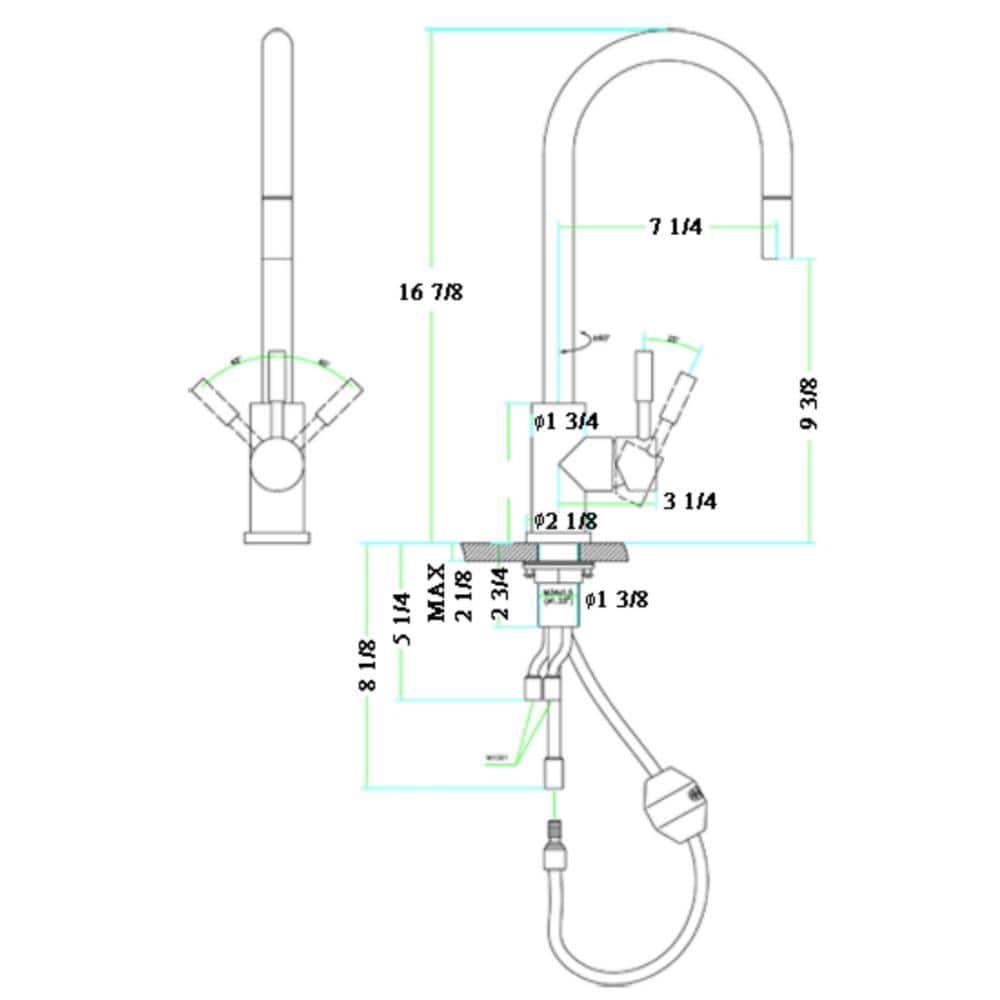 Brushed Stainless Steel Pull Down Kitchen Faucet with Spray