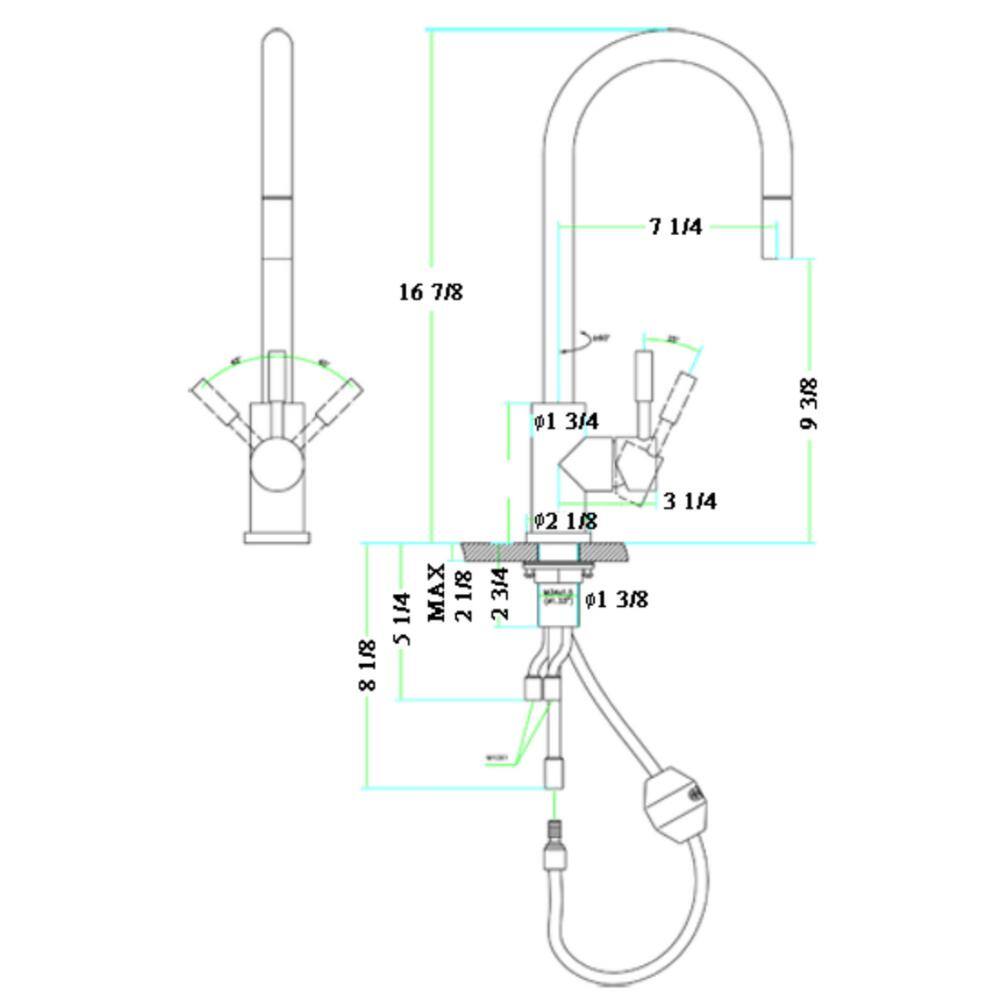 Polished Stainless Steel Pull Down Kitchen Faucet with Spray