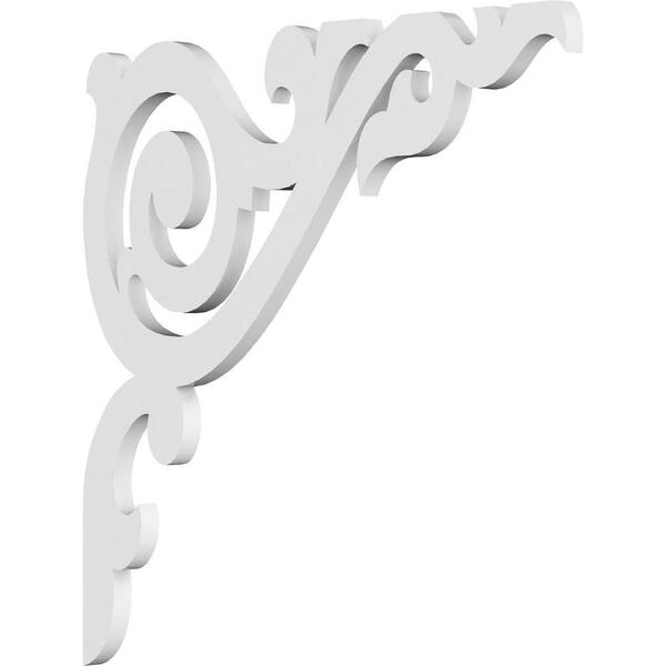 Ekena Millwork 5/8 in. W x 16 in. H x 16 in. D PVC Baile Bracket